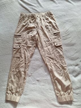 Banana Republic Factory Soft Tencel Cargo Joggers Beige Sand Tan Size S